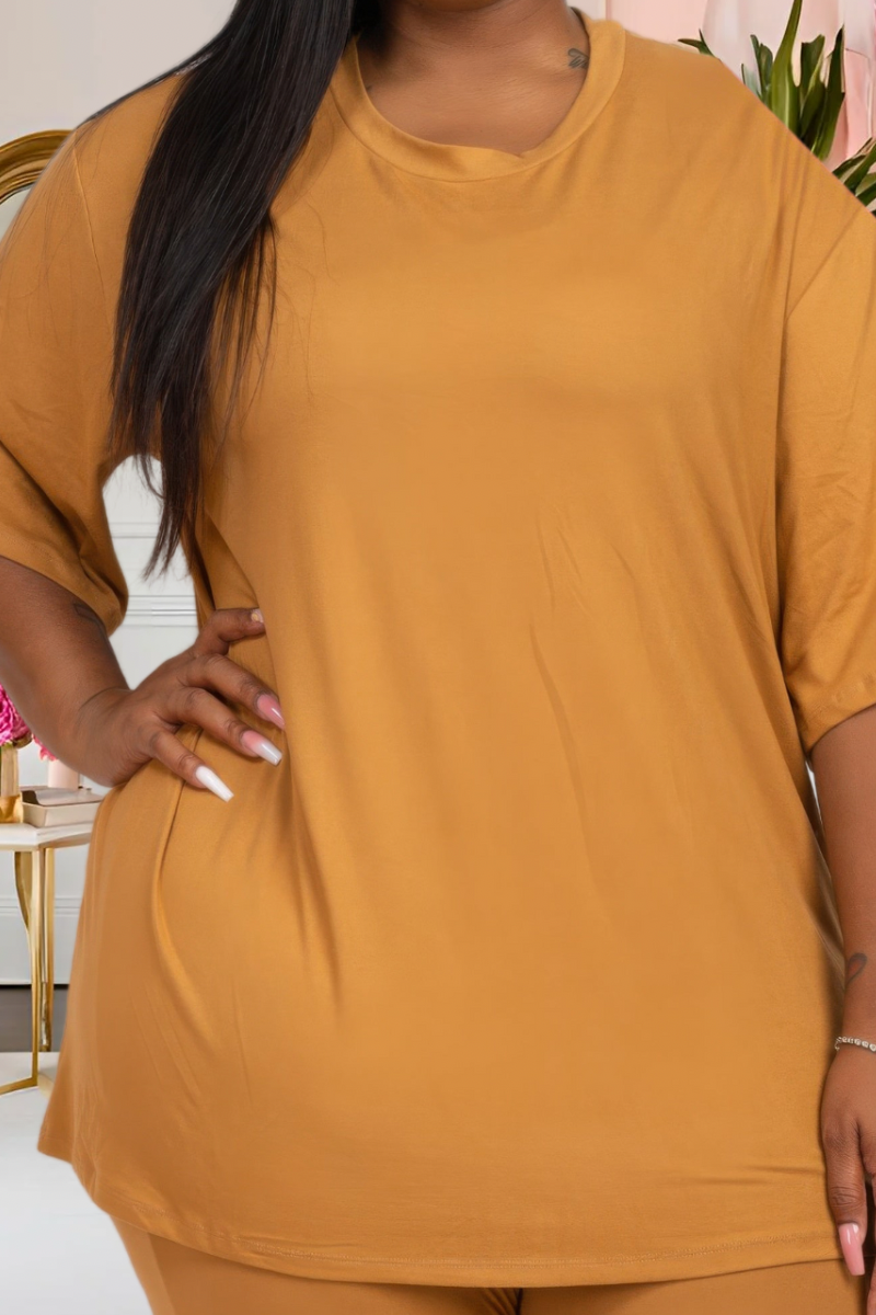 Plus Pretty Laid Back Leggings Set—(Multiple Colors)
