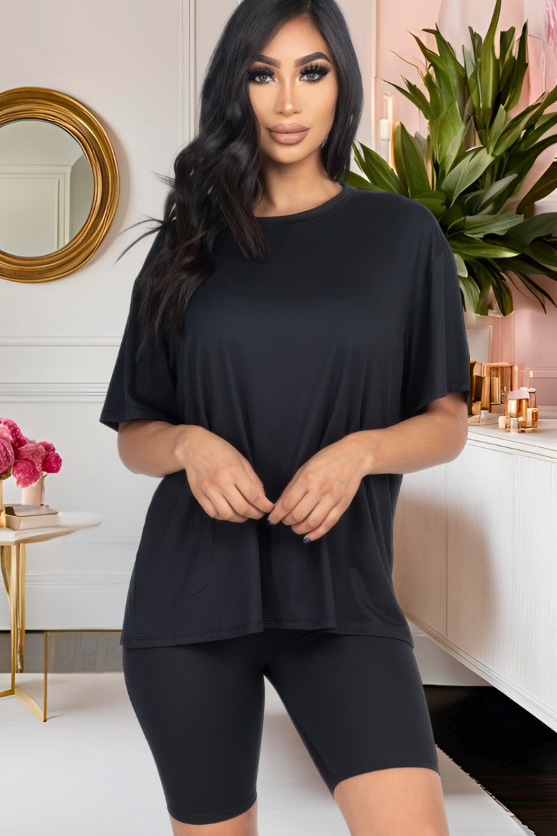 “Everyday Luxe” Biker Short Set (Multiple Colors)